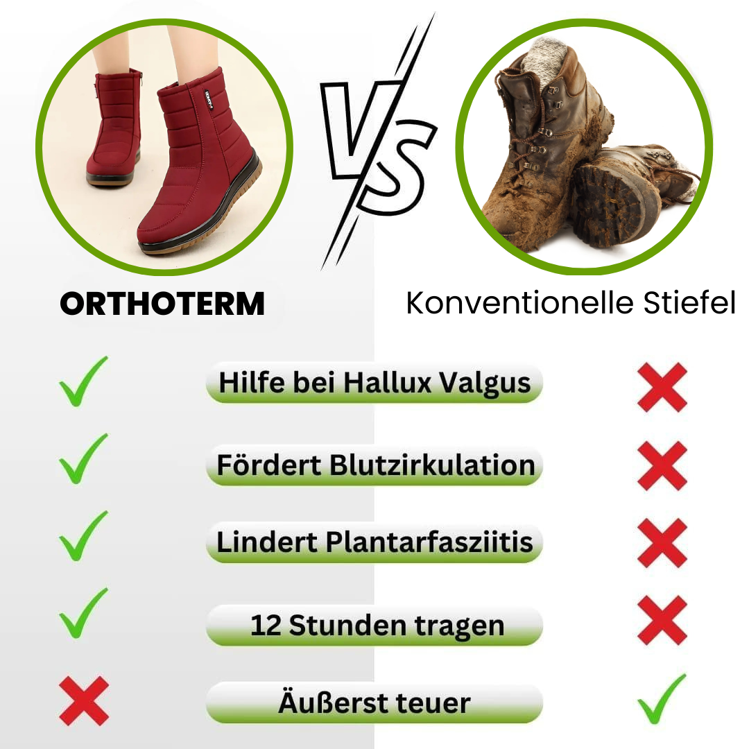 OrthoTerm - Bottes Antidouleur, Imperméables et Isolées pour Automne et Hiver