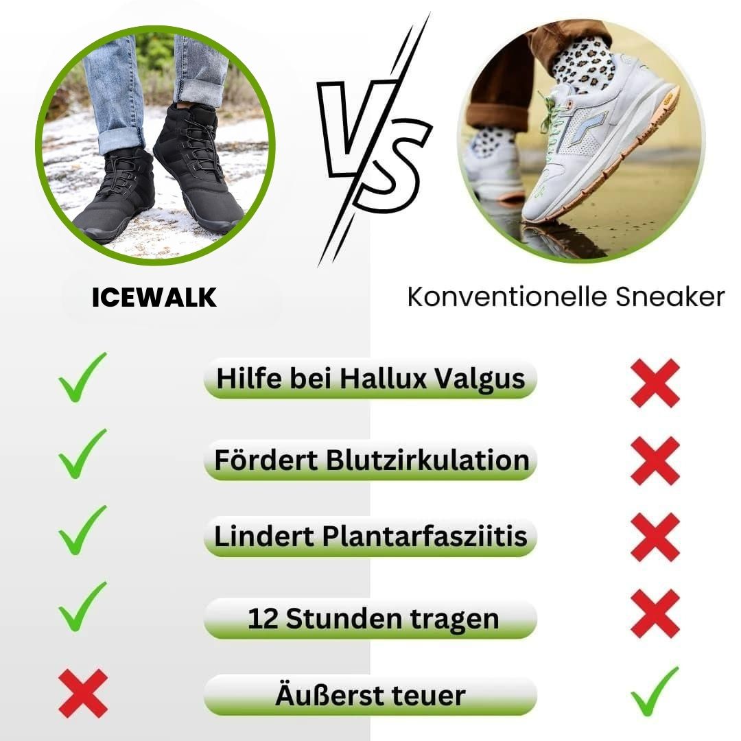 IceWalk - Chaussures Pieds Nus Thermiques Antidouleur & Imperméables