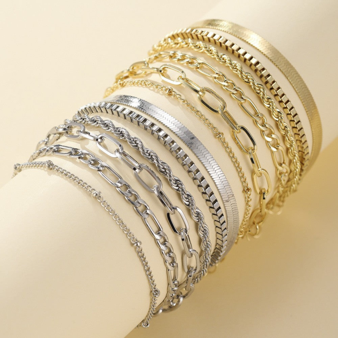 Ellen – Ensemble de Bracelets Dorés