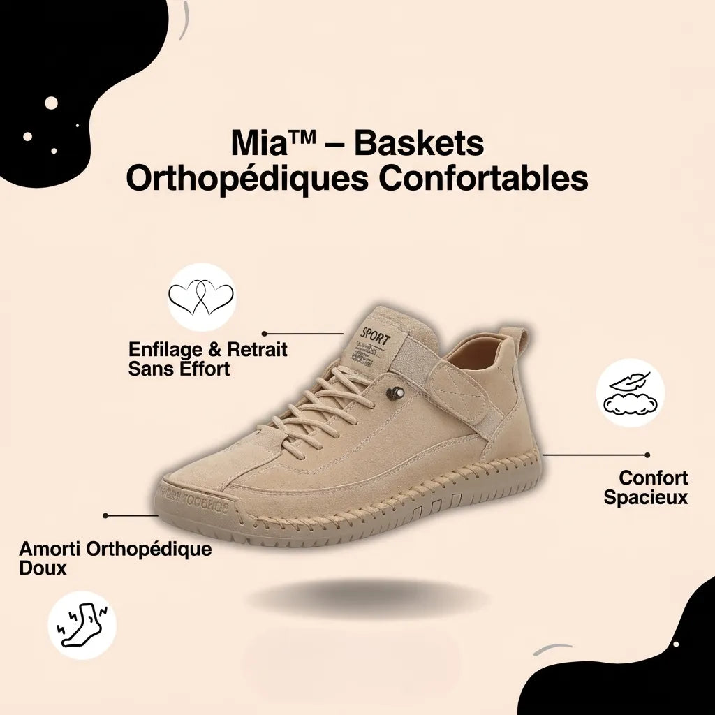 Mia – Sneakers Orthopédiques Confortables et Sans Douleur
