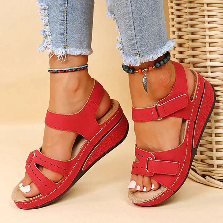 Sandy - Sandales Orthopédiques Confortables à Talon Compensé