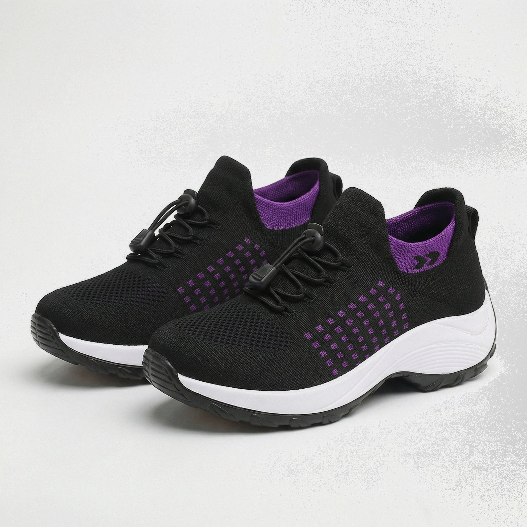 Ambulo Chaussures Orthopédiques Tissu Tricoté - Violet Noir