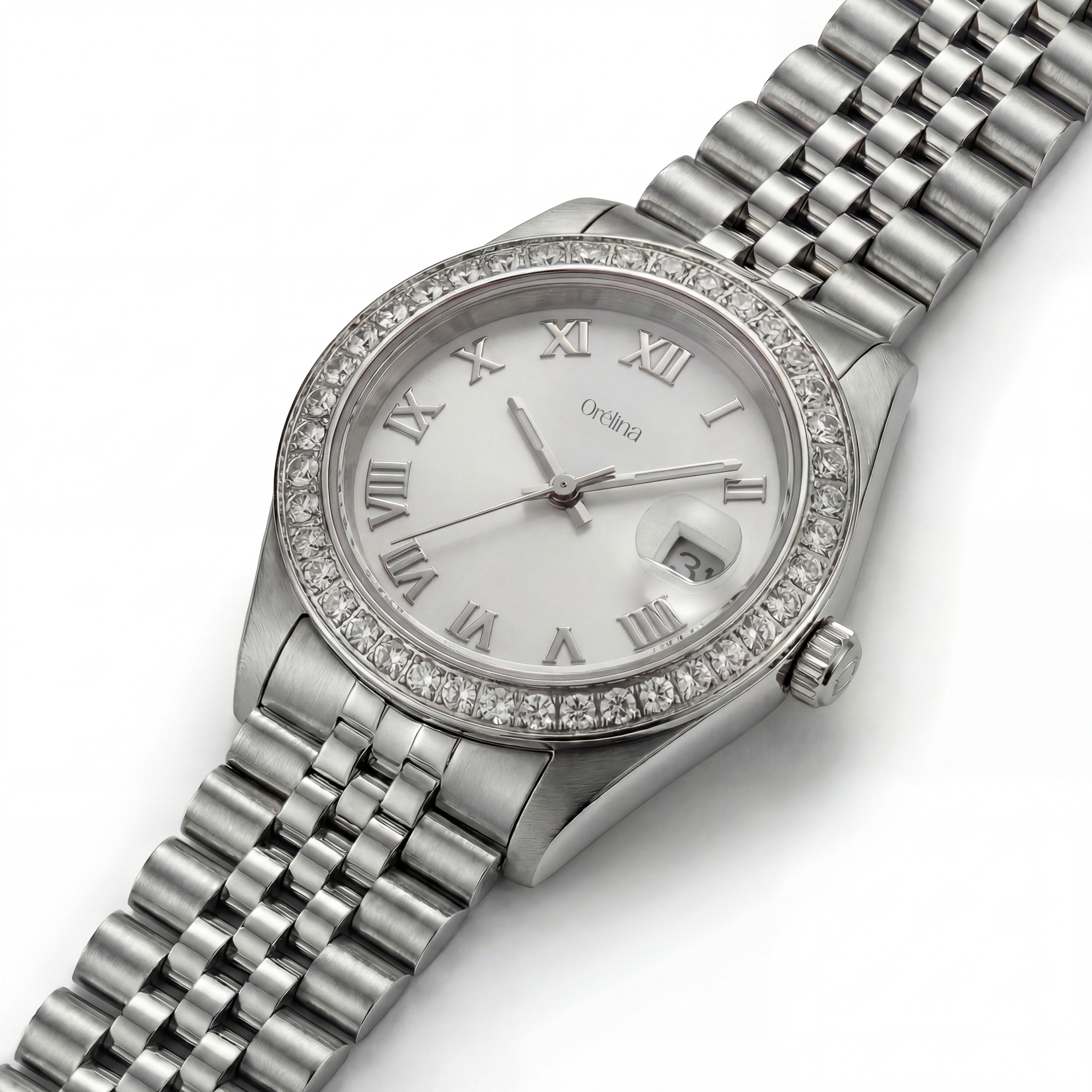 Luna Uhr – Weißgold Diamant
