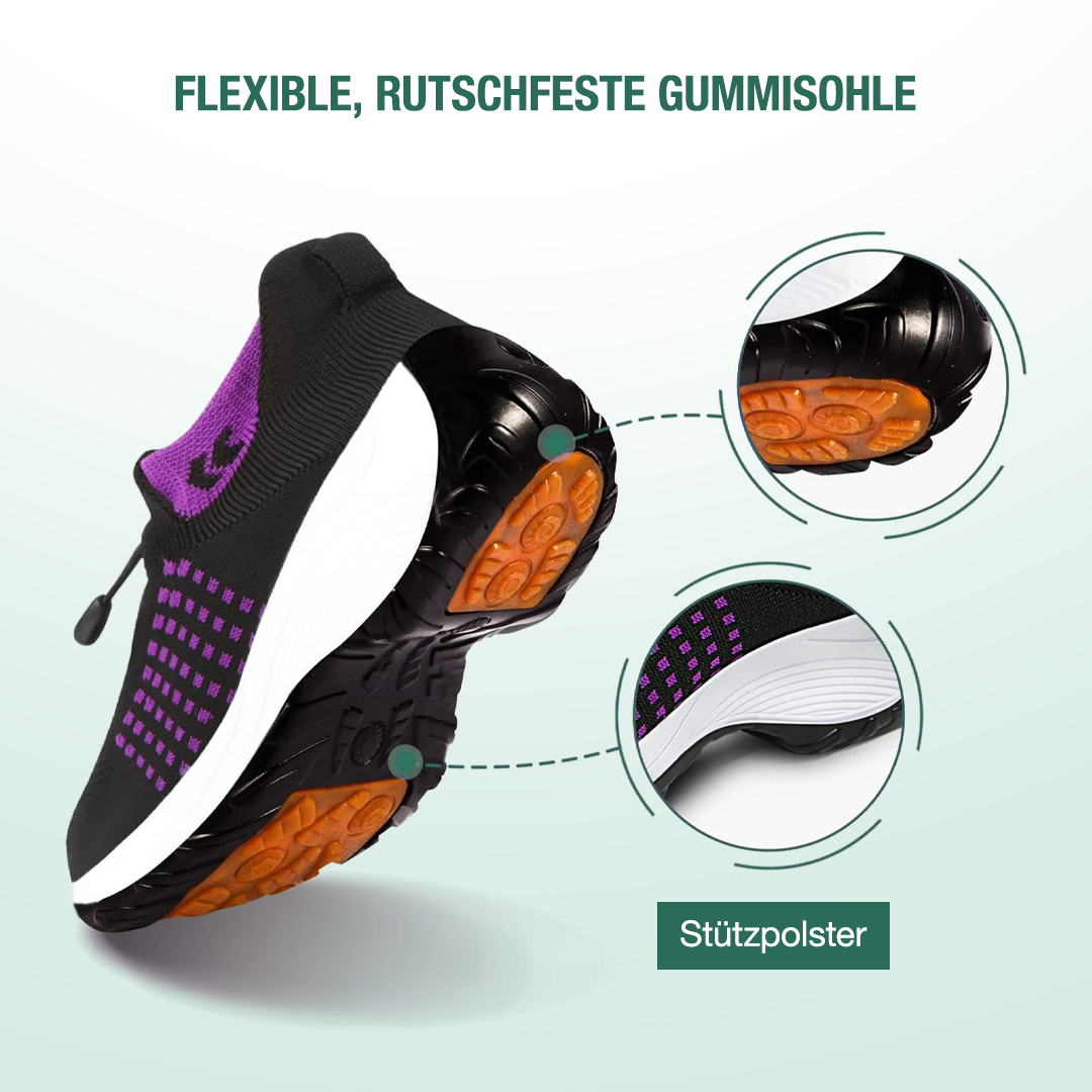 Ambulo Chaussures Orthopédiques Tissu Tricoté - Violet Noir