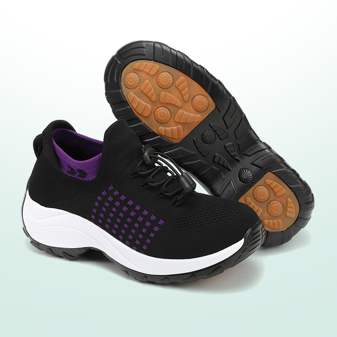 Ambulo Chaussures Orthopédiques Tissu Tricoté - Violet Noir