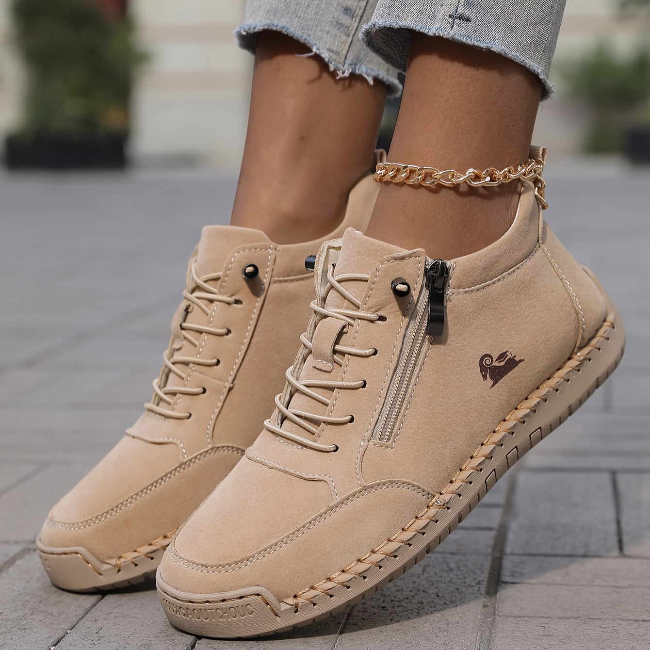 Mila – Sneakers Orthopédiques Confortables + Fermeture Éclair