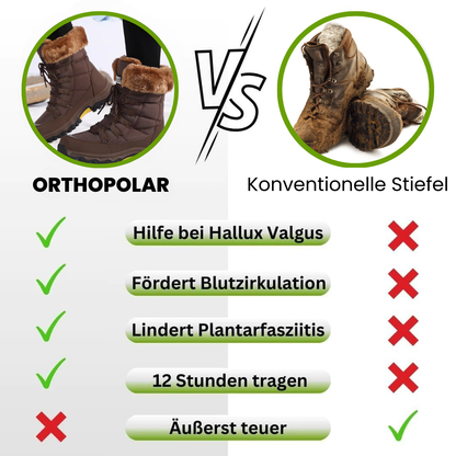 OrthoPolar - Bottes Antidouleur, Imperméables et Isolées pour Automne et Hiver