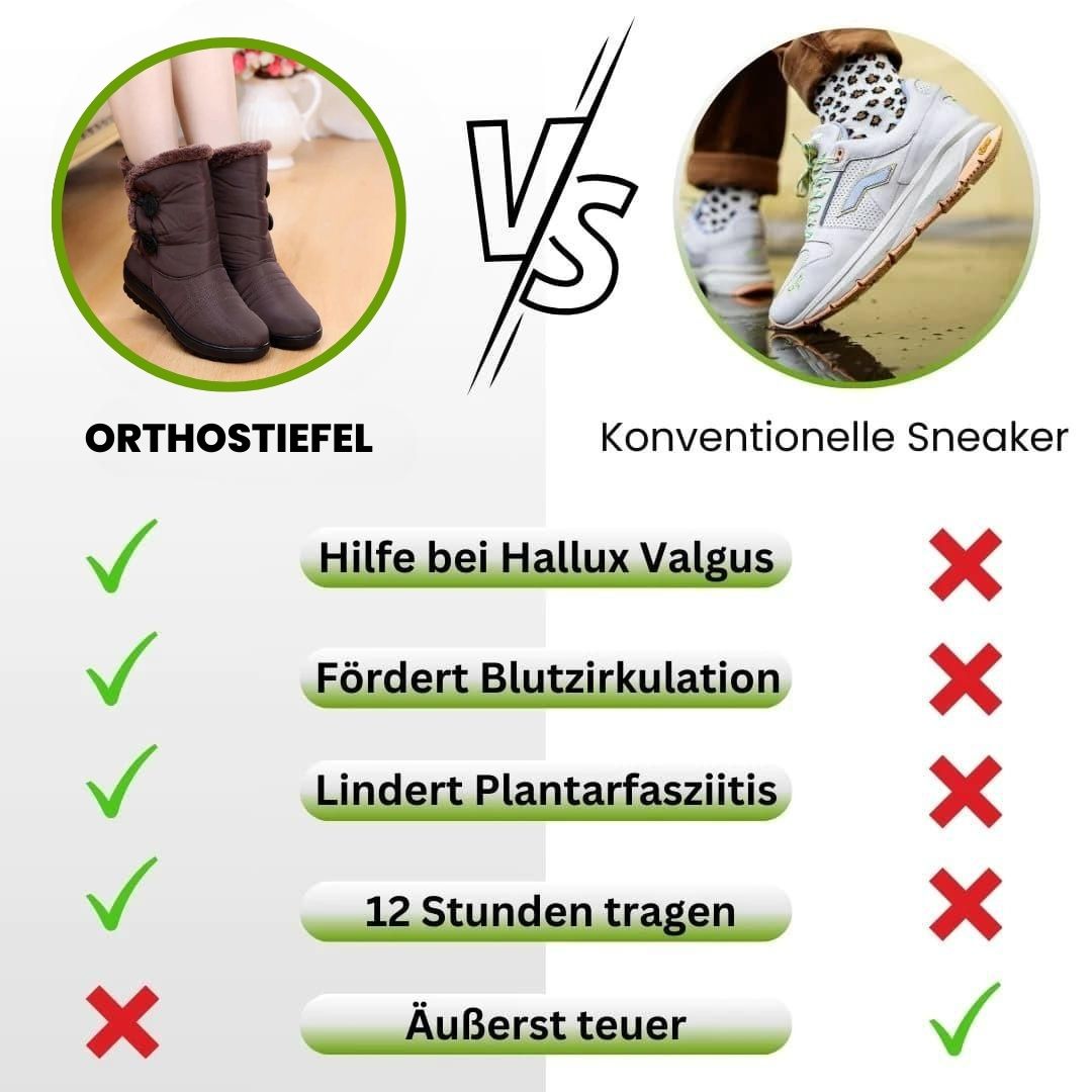 Orthostiefel - Bottes d’Hiver Ergonomiques & Imperméables pour Femmes