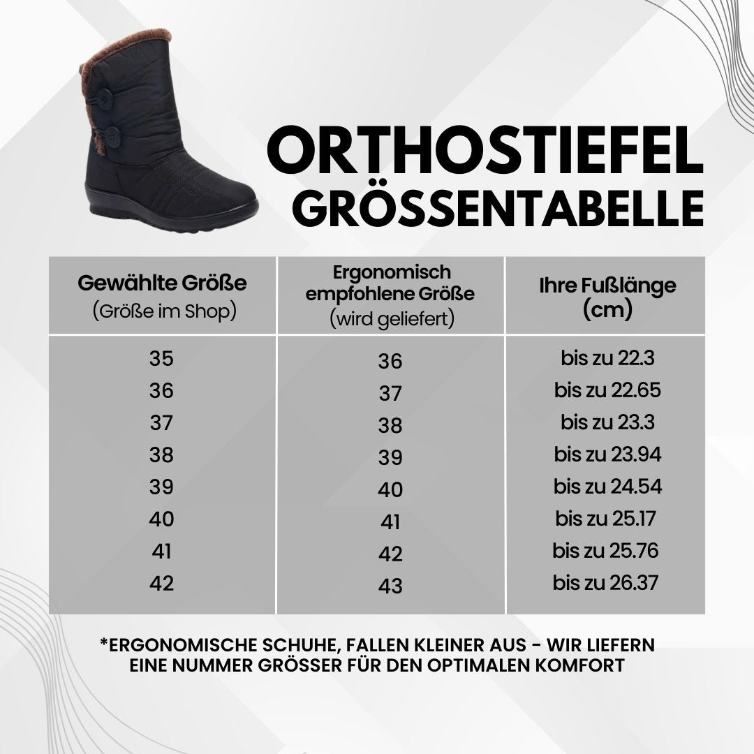 Orthostiefel - Bottes d’Hiver Ergonomiques & Imperméables pour Femmes