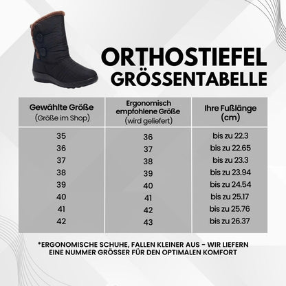 Orthostiefel - Bottes d’Hiver Ergonomiques & Imperméables pour Femmes
