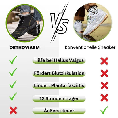 OrthoWarm - Chaussures Pieds Nus Antidouleur, Déperlantes & Doublées