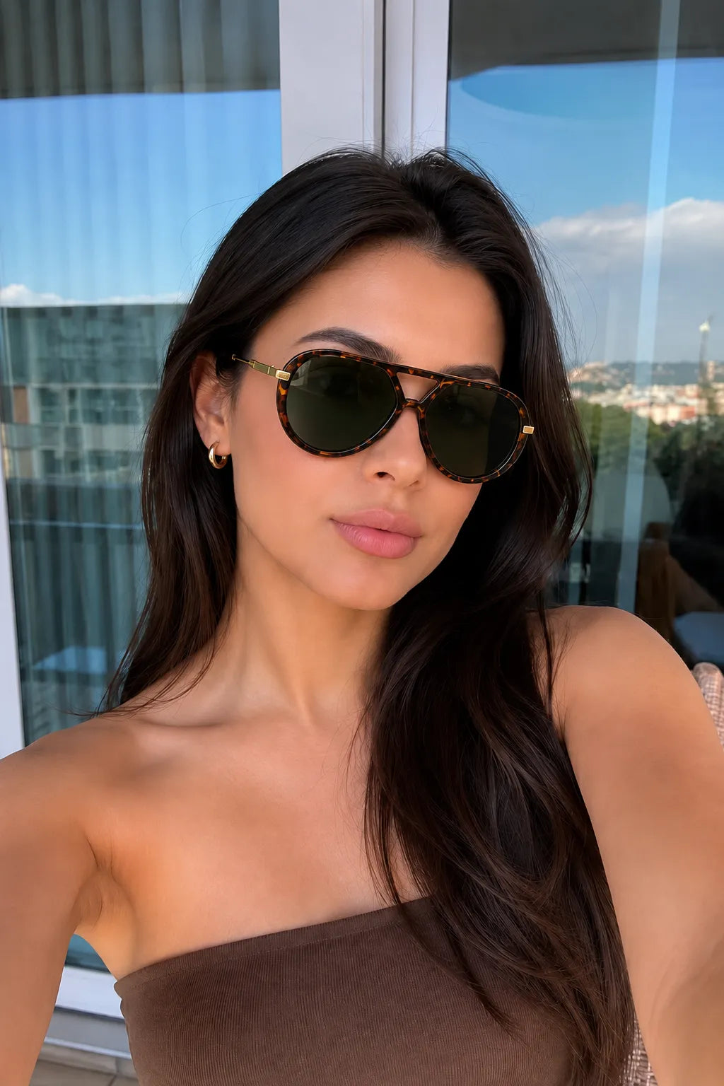 Lunettes de soleil aviateur Panthère