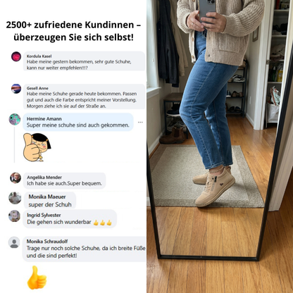 Mila – Sneakers Orthopédiques Confortables + Fermeture Éclair