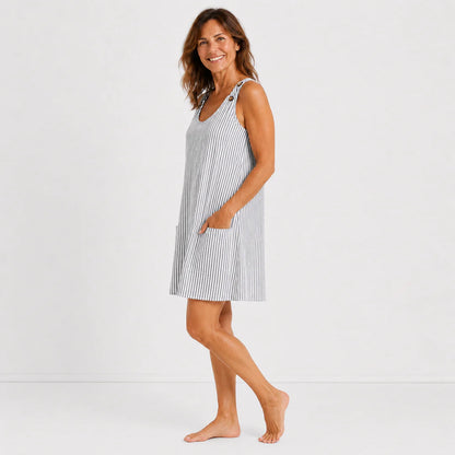 Isabeau – Robe rayée à bretelles