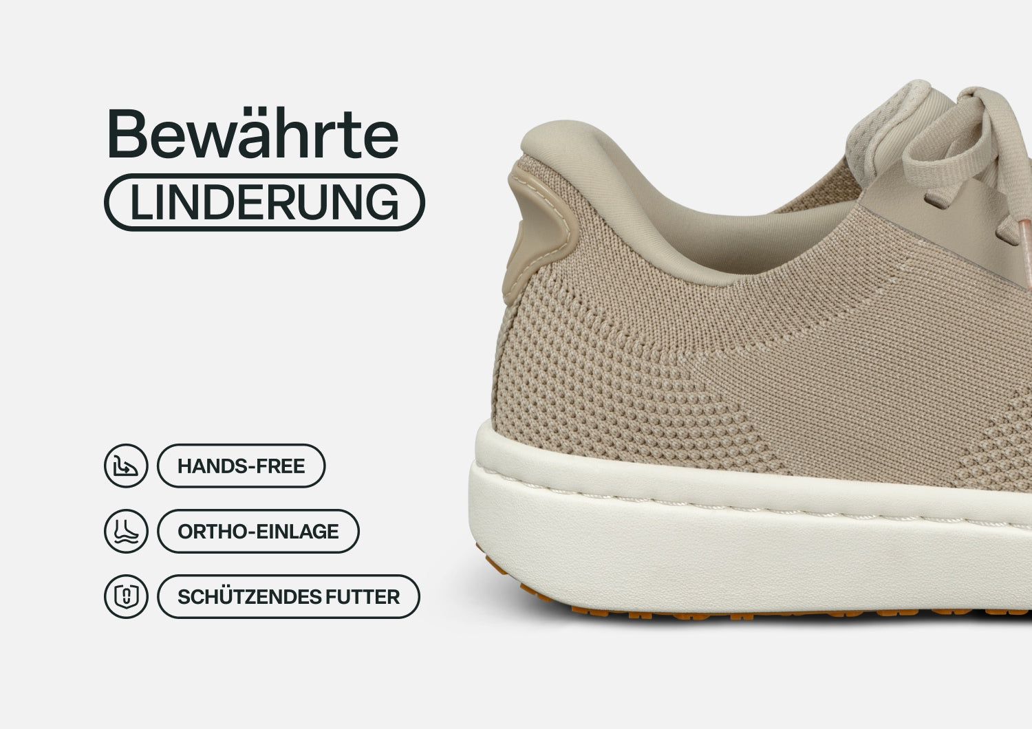 Lena - Sneaker Confort Léger Beige pour Chaque Jour