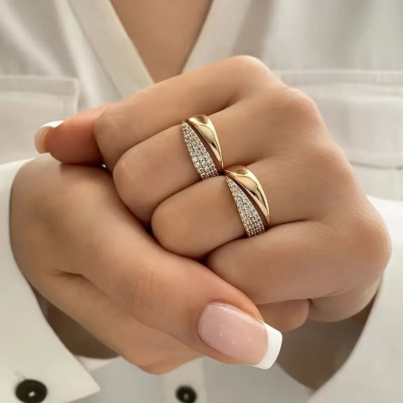 Bague Élégante avec Pierres Scintillantes
