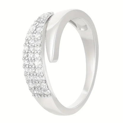 Bague Élégante avec Pierres Scintillantes