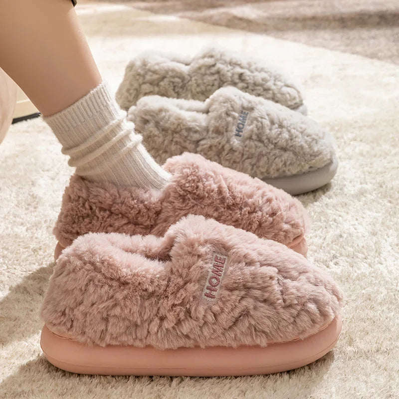 Home - Chaussons en Peluche Doublés