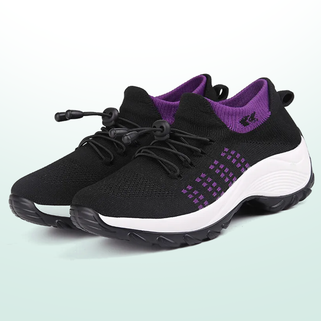 Ambulo Chaussures Orthopédiques Tissu Tricoté - Violet Noir