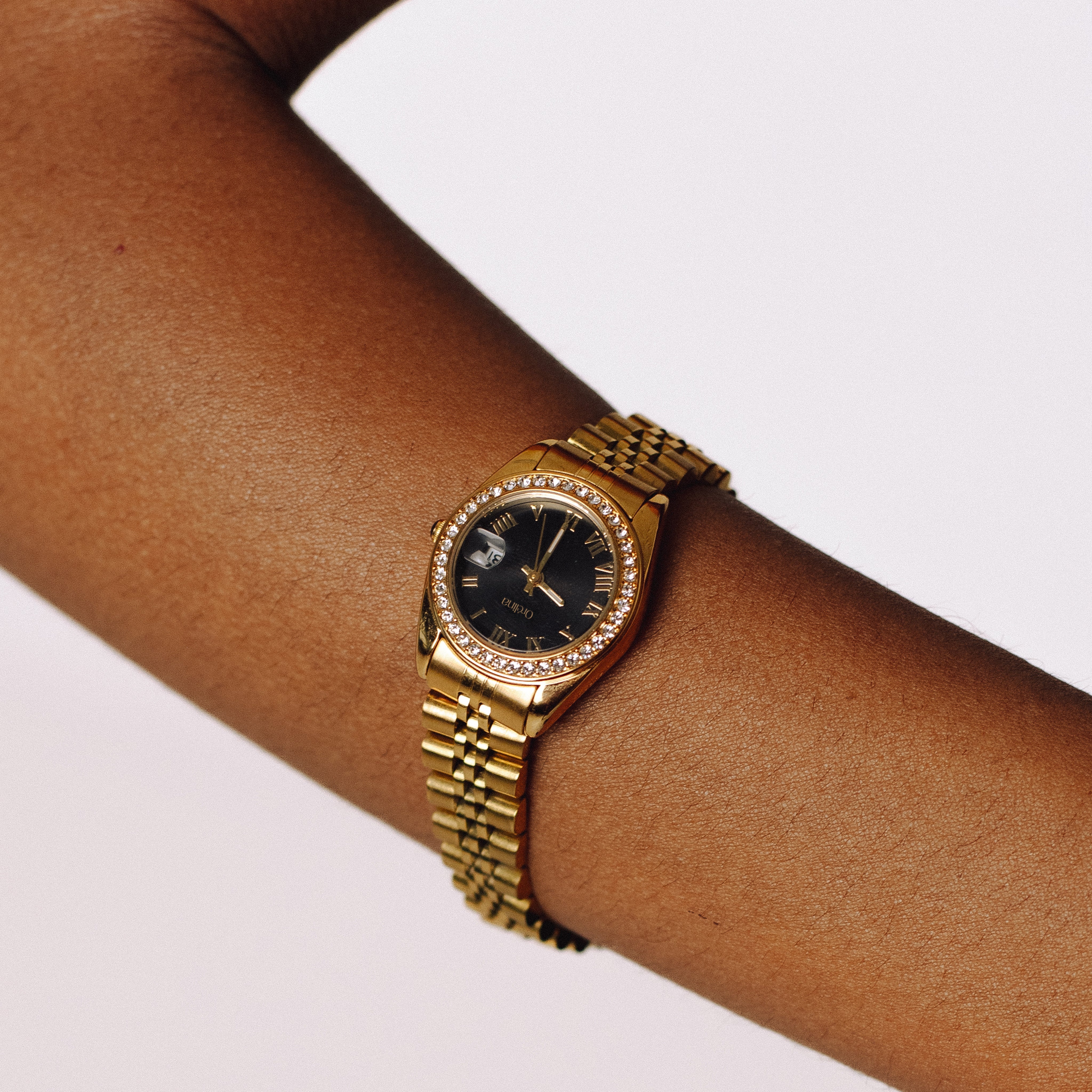 Uhr Luna – Gold Schwarz Diamant