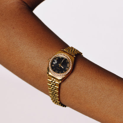 Montre Luna – Or Diamant Noir