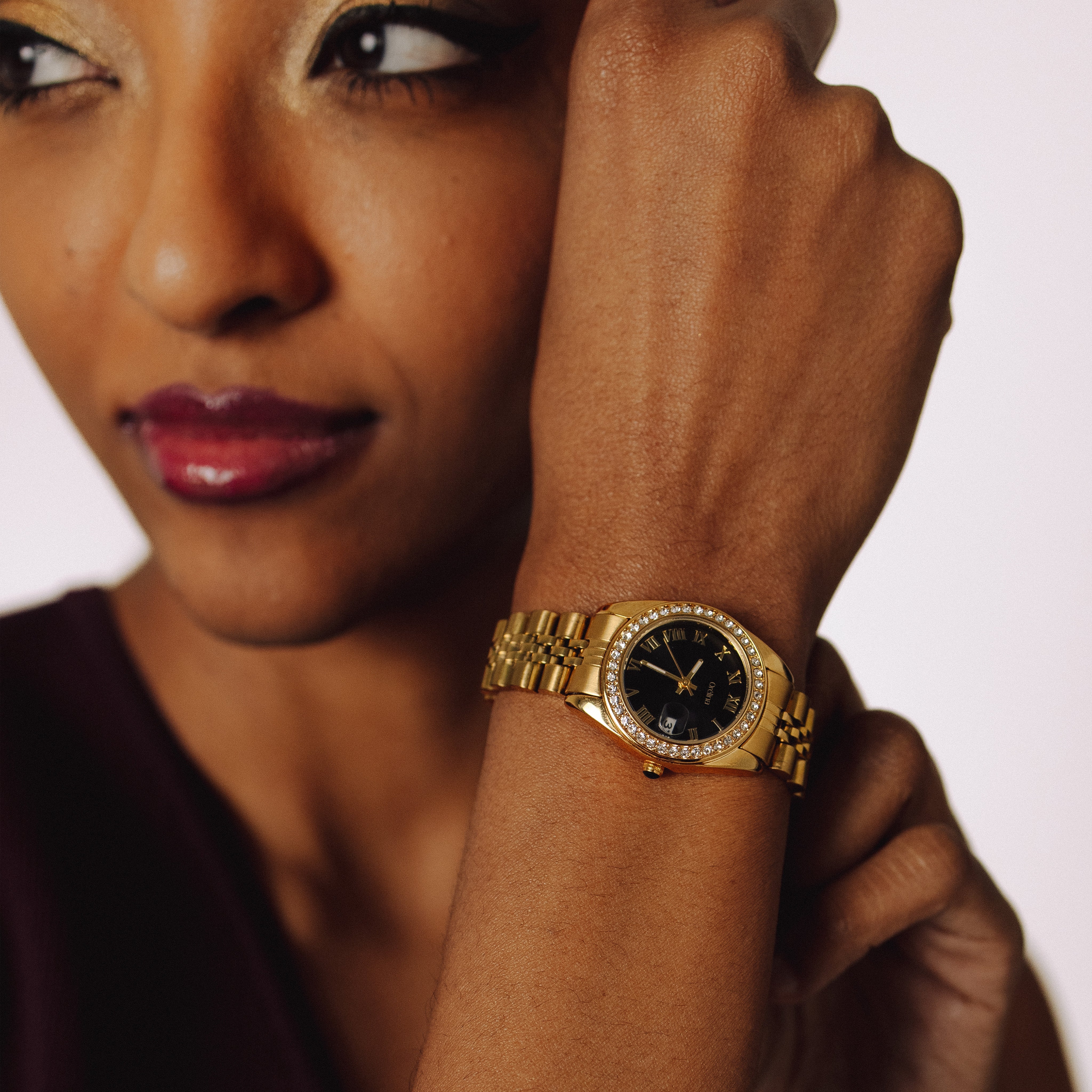 Uhr Luna – Gold Schwarz Diamant