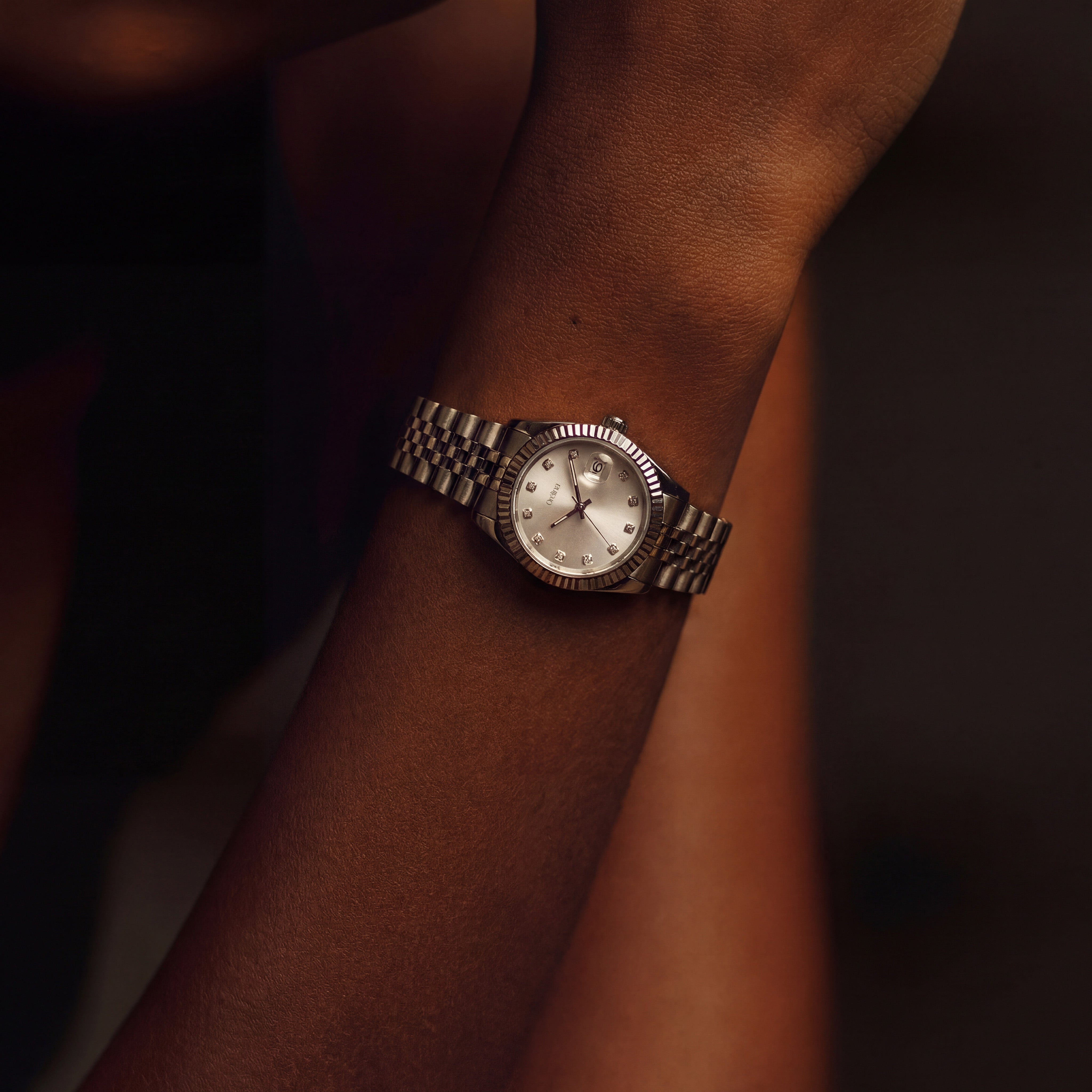 Uhr Luna – Klassisch Silber Weiß