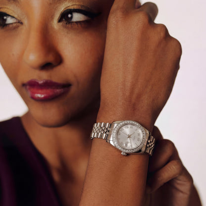 Luna Uhr – Weißgold Diamant
