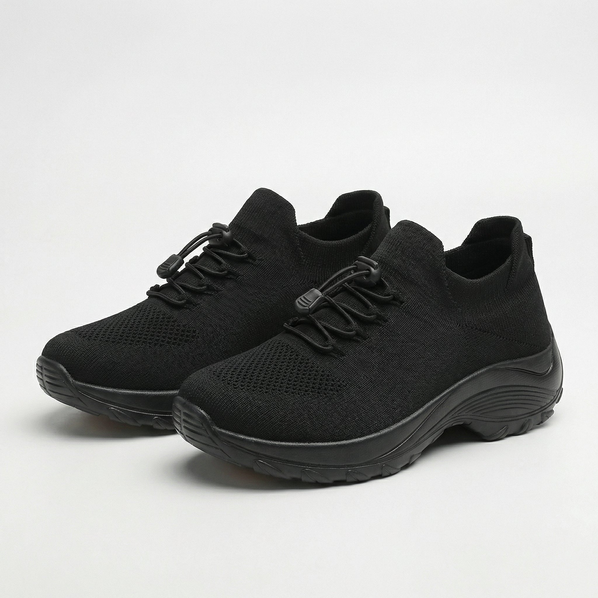 Ambulo Chaussures Orthopédiques Tissu Tricoté - Tout Noir