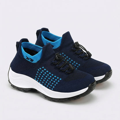 Ambulo Chaussures Orthopédiques Tissu Tricoté - Bleu Marine