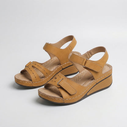 Sandy - Sandales Orthopédiques Confortables à Talon Compensé