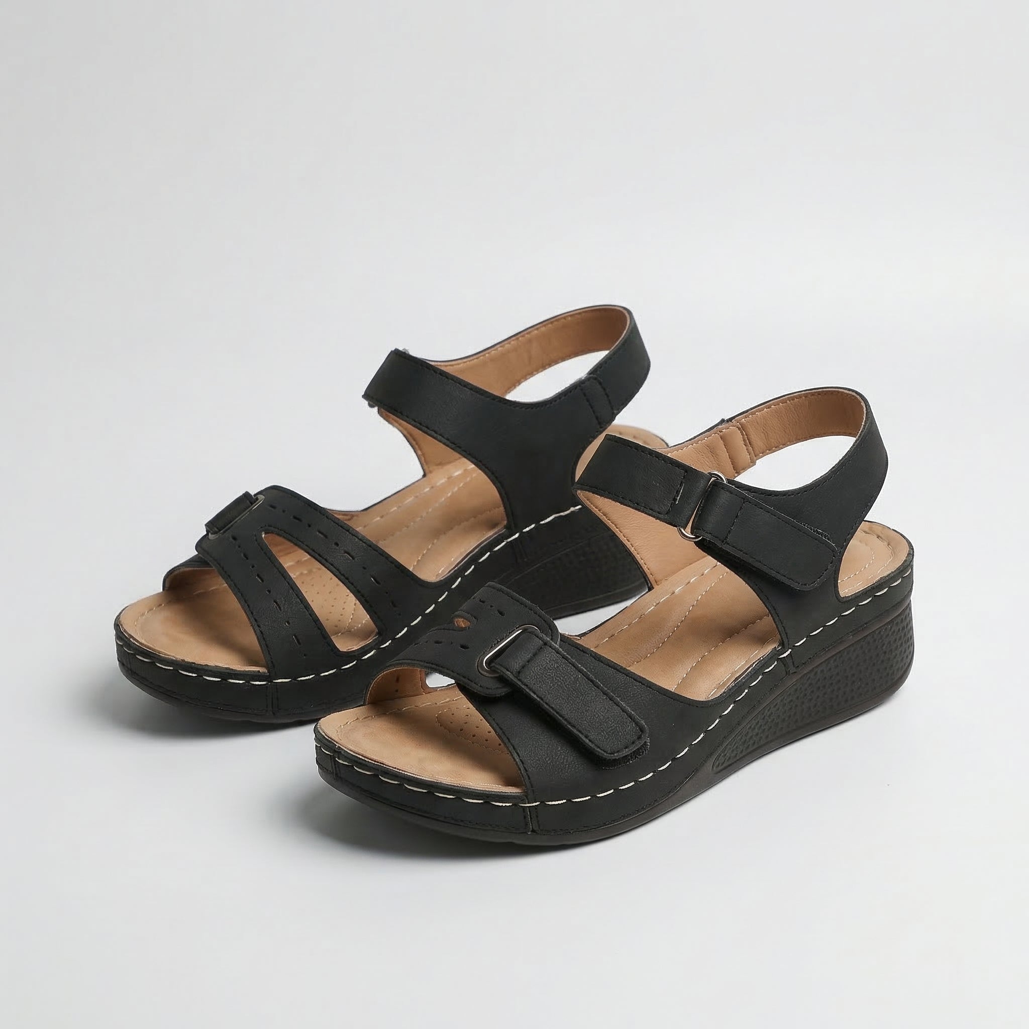 Sandy - Sandales Orthopédiques Confortables à Talon Compensé