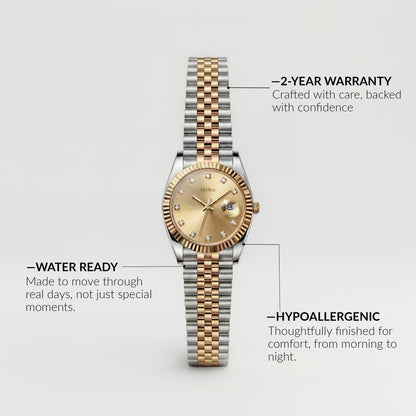 Montre Luna – Classique Bicolore