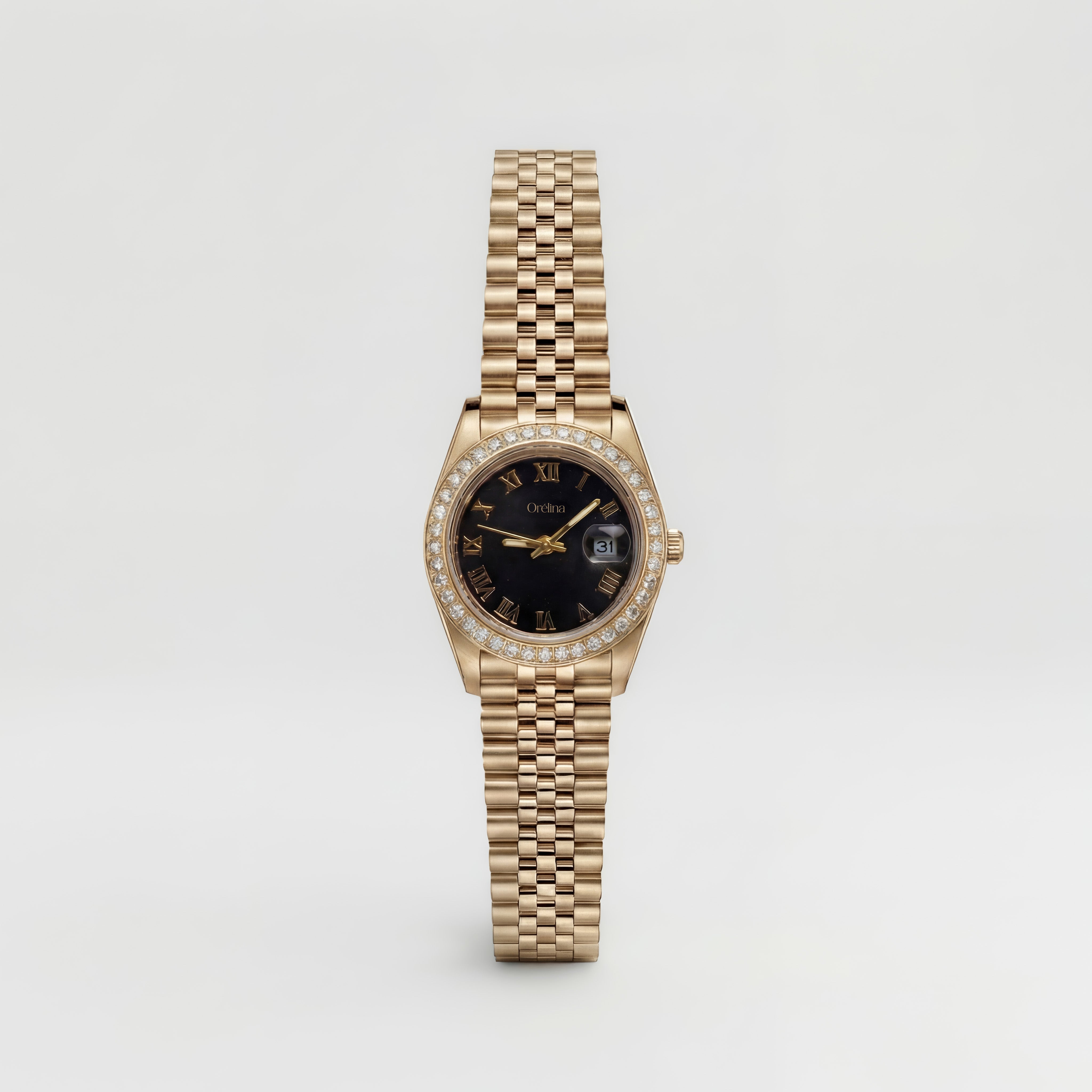 Uhr Luna – Gold Schwarz Diamant