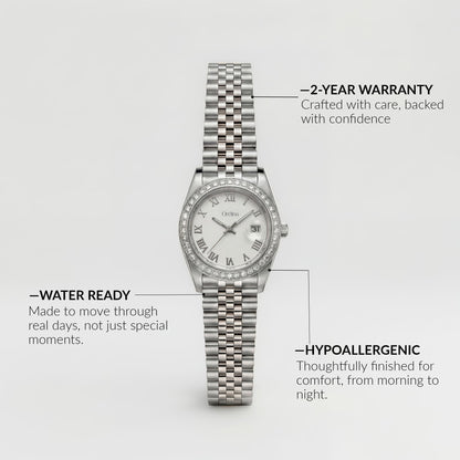 Luna Uhr – Weißgold Diamant