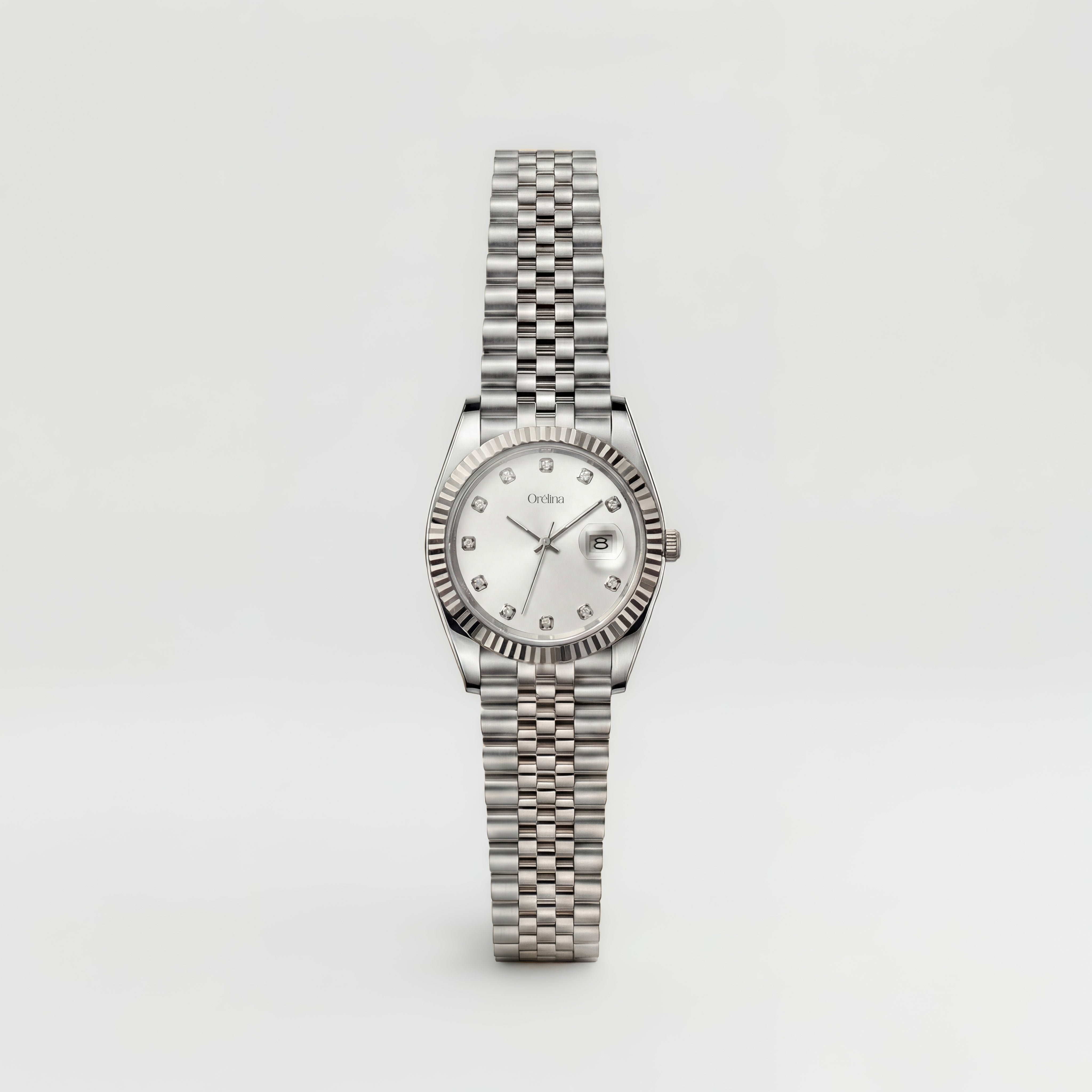 Uhr Luna – Klassisch Silber Weiß