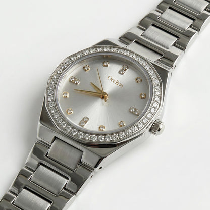 Muse-Uhr – Sanftes Silber