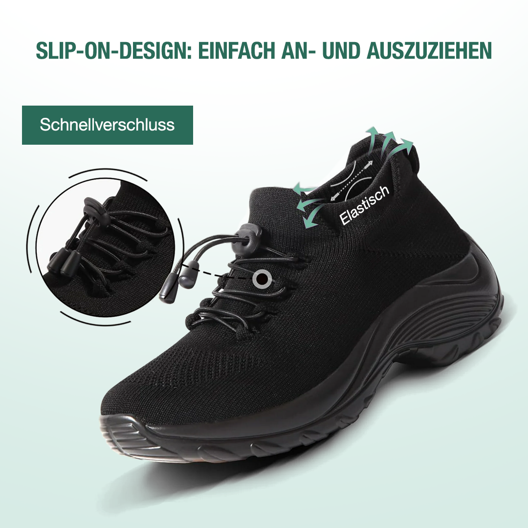 Ambulo Chaussures Orthopédiques Tissu Tricoté - Tout Noir