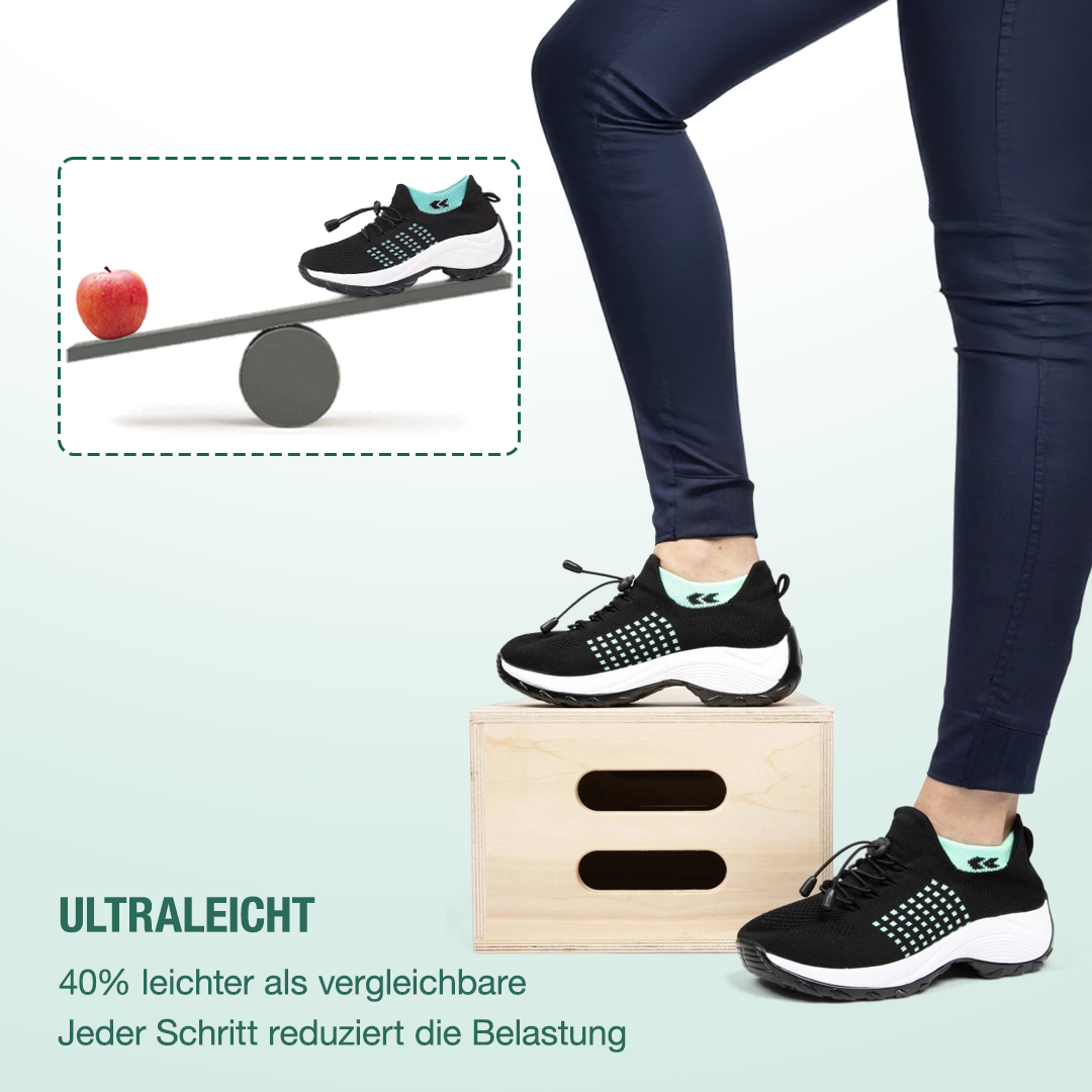 Ambulo Chaussures Orthopédiques Tissu Tricoté - Vert Noir