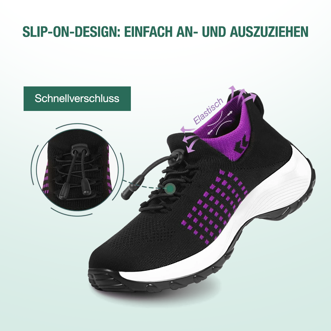 Ambulo Chaussures Orthopédiques Tissu Tricoté - Violet Noir