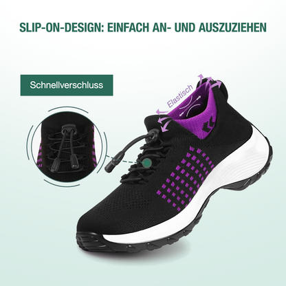 Ambulo Chaussures Orthopédiques Tissu Tricoté - Violet Noir