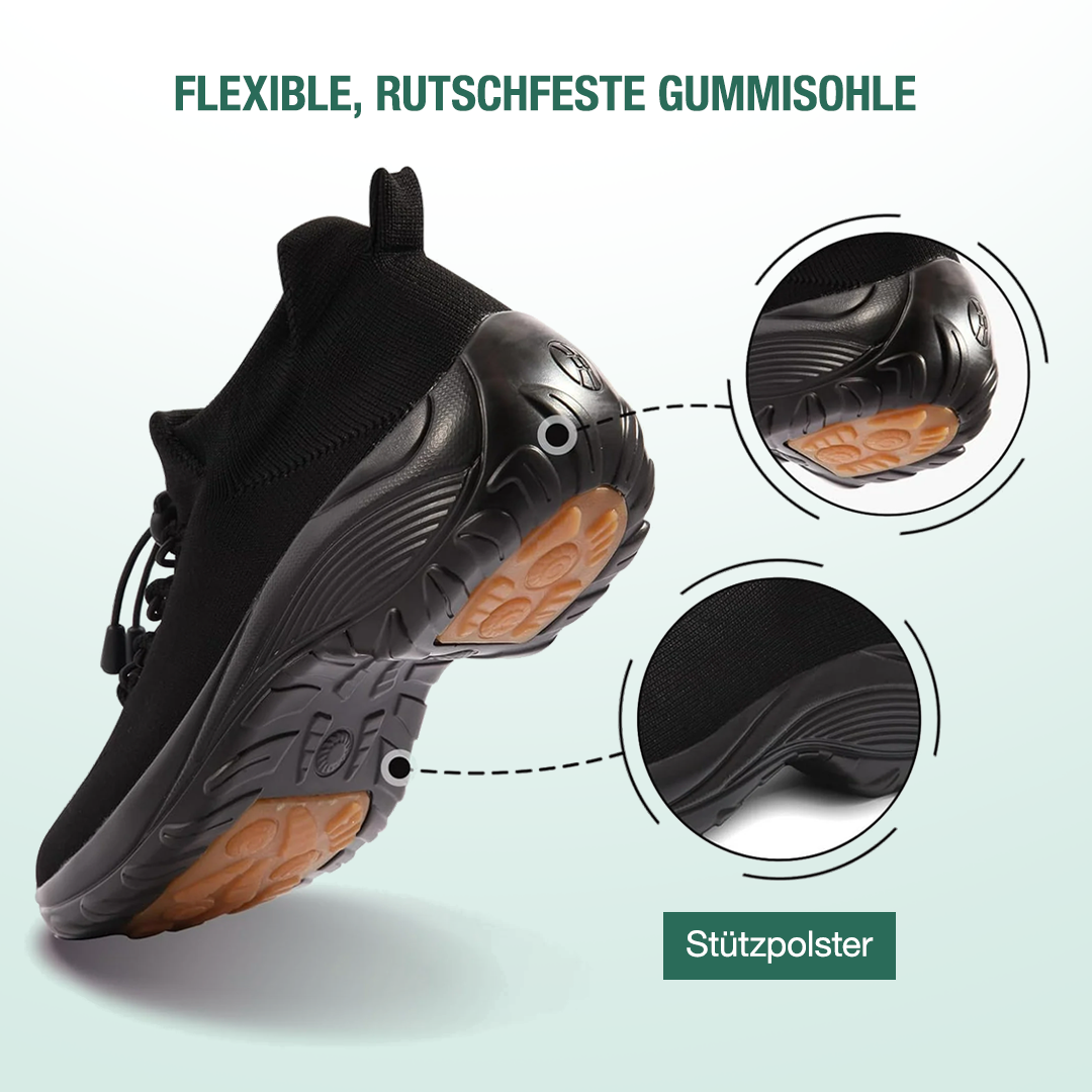 Ambulo Chaussures Orthopédiques Tissu Tricoté - Tout Noir